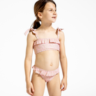 minnow x j.crew girls pink hibiscus ditsy bandeau bikini