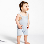 baby blue knit short overall