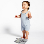 baby blue knit short overall