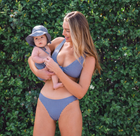 women's navy gingham bikini bottom