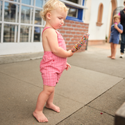 baby poppy gingham short overall