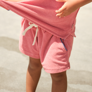 boys poppy red french terry short