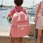 poppy gingham coated everyday backpack