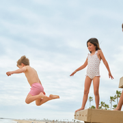 girls summer cherries ruffle edge one piece