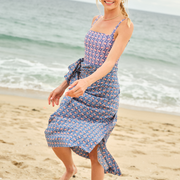 women's navy primrose pareo