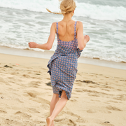 women's navy primrose pareo