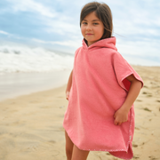 unisex poppy red hooded towel coverup