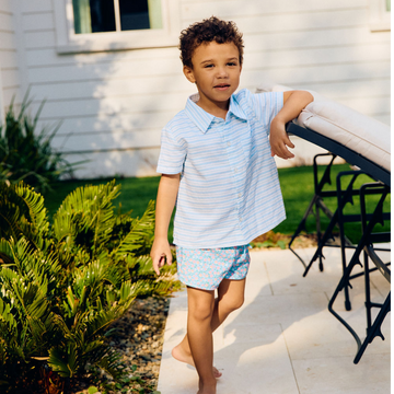 boys peri blue stripe button down shirt