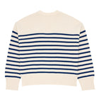 women's breton stripe v-neck knit cardigan