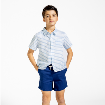 boys peri blue stripe button down shirt