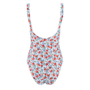 women's scarlet floral low back one piece