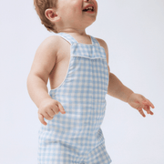 baby boys oasis blue gingham overall