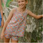 girls island blossom ruffle tank and short set