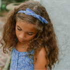 girls headband set in rosebay and lavender stripe