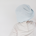 baby powder blue stripe bucket hat