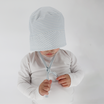 baby powder blue stripe bucket hat