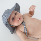 baby navy stripe sun hat