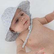 baby slate floral sun hat