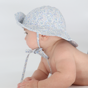 baby slate floral sun hat