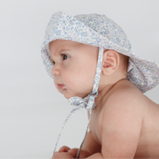 baby slate floral sun hat