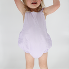 baby lavender stripe bubble romper