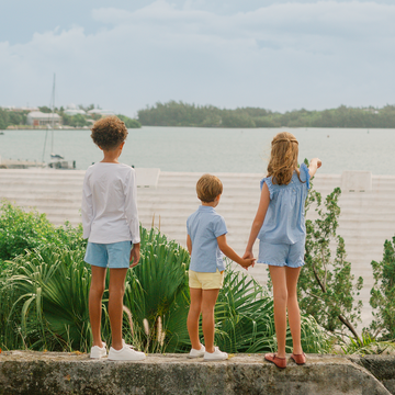 boys clearwater blue ultra-soft twill shorts