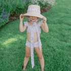 sarah bray bermuda girls palmetto sun hat with bluebells ribbon