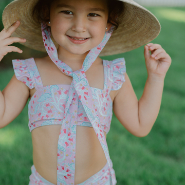 sarah bray bermuda girls palmetto sun hat with bluebells ribbon