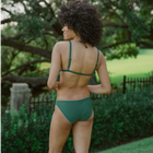 women's hillside green triangle bikini top