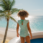 girls Godwin ruffle cap sleeve one piece