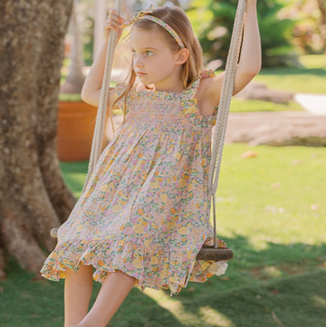 girls Elysian Day smocked tent dress – minnow