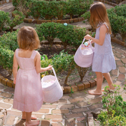 girls antique floral smocked bib dress