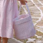 antique floral quilted easter bucket