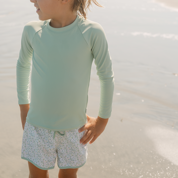 boys sea marsh floral boardie