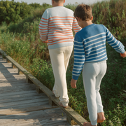unisex cream knit pant