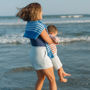 women's light blue knit short