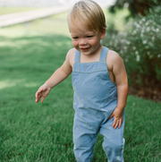 baby lagoon blue corduroy overall