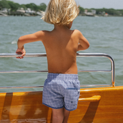 boys newport navy gingham boardie