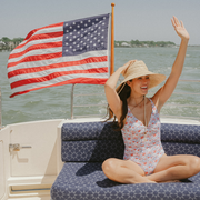 women's americana blossom v-neck one piece