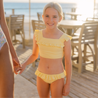 girls banana terry square neck bikini