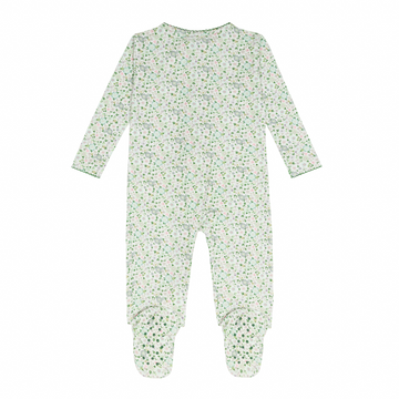 baby sea marsh floral pima footie
