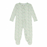 baby sea marsh floral pima footie