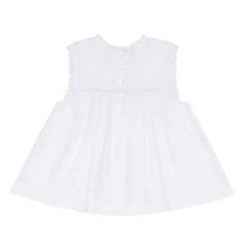 girls white align tank