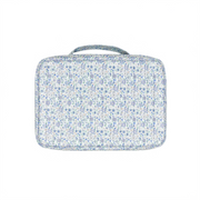 slate floral tri-fold cosmetic case