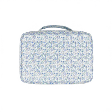 slate floral tri-fold cosmetic case