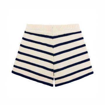 unisex breton stripe knit short