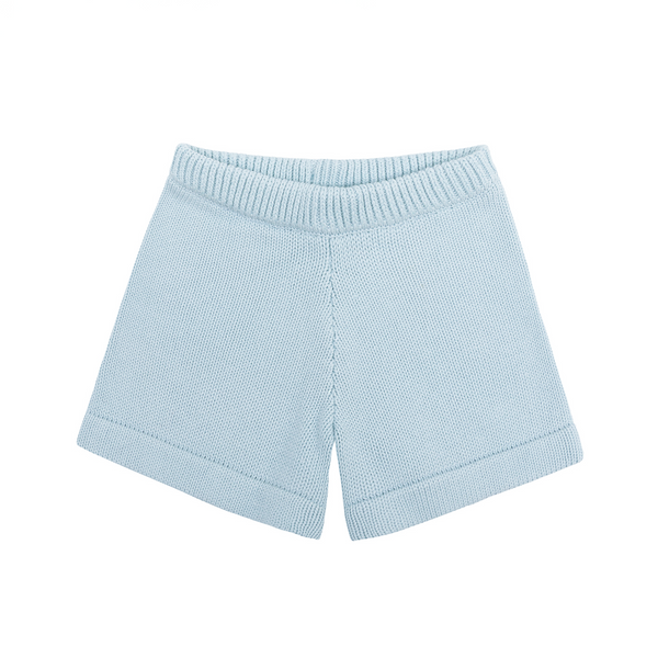 unisex light blue knit short – minnow