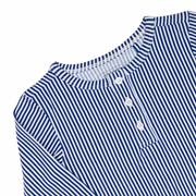 unisex navy stripe pima pajamas set