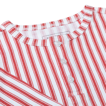 unisex ribbon ticking stripe pima pajamas set