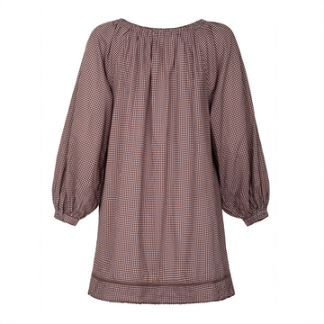 women's cocoa gingham long sleeve cotton coverup minnow women's cocoa gingham long sleeve cotton coverup minnow